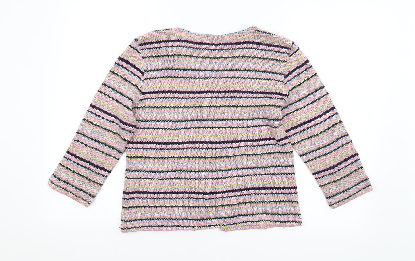 Per Una Womens Multicoloured Striped  Cardigan Jumper Size 14