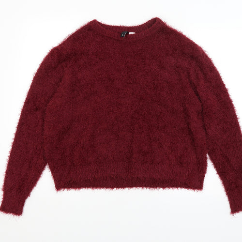 H&M Womens Red   Pullover Jumper Size L