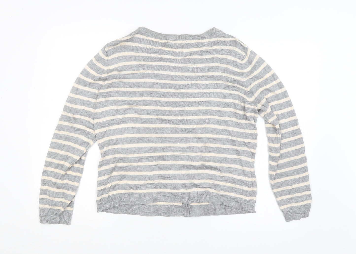 Atmosphere Womens Grey Striped  Cardigan Jumper Size 18