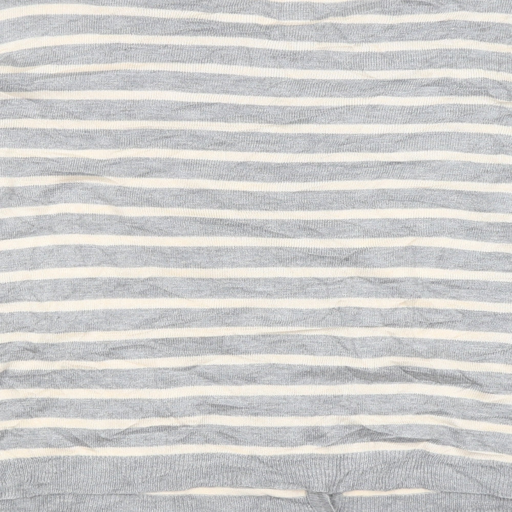 Atmosphere Womens Grey Striped  Cardigan Jumper Size 18