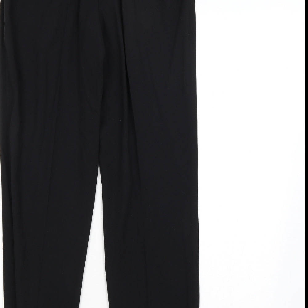 M&S Womens Black   Trousers  Size 12 L28 in
