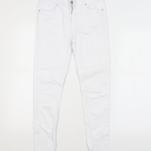 Ragazzi Womens White   Skinny Jeans Size 16 L25 in