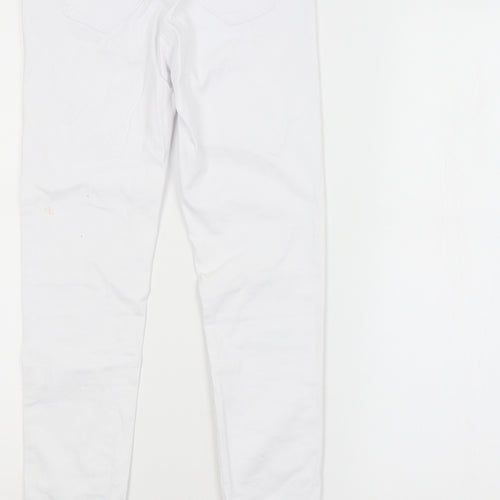 Ragazzi Womens White   Skinny Jeans Size 16 L25 in
