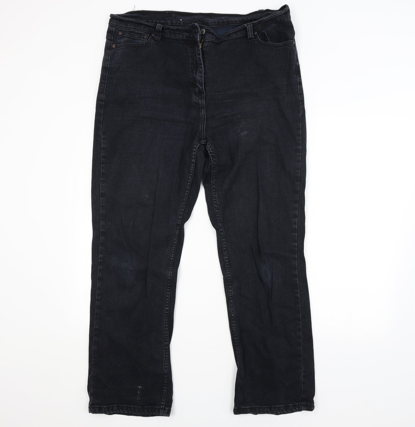 Cotton Traders Womens Blue   Straight Jeans Size 16 L27 in