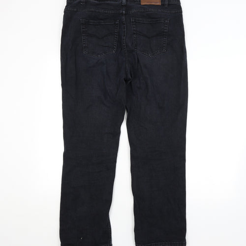 Cotton Traders Womens Blue   Straight Jeans Size 16 L27 in