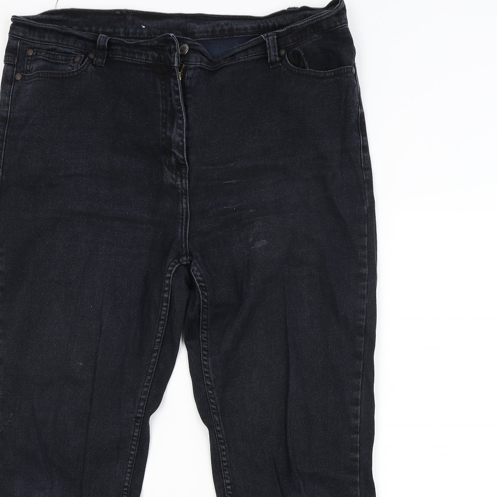 Cotton Traders Womens Blue   Straight Jeans Size 16 L27 in