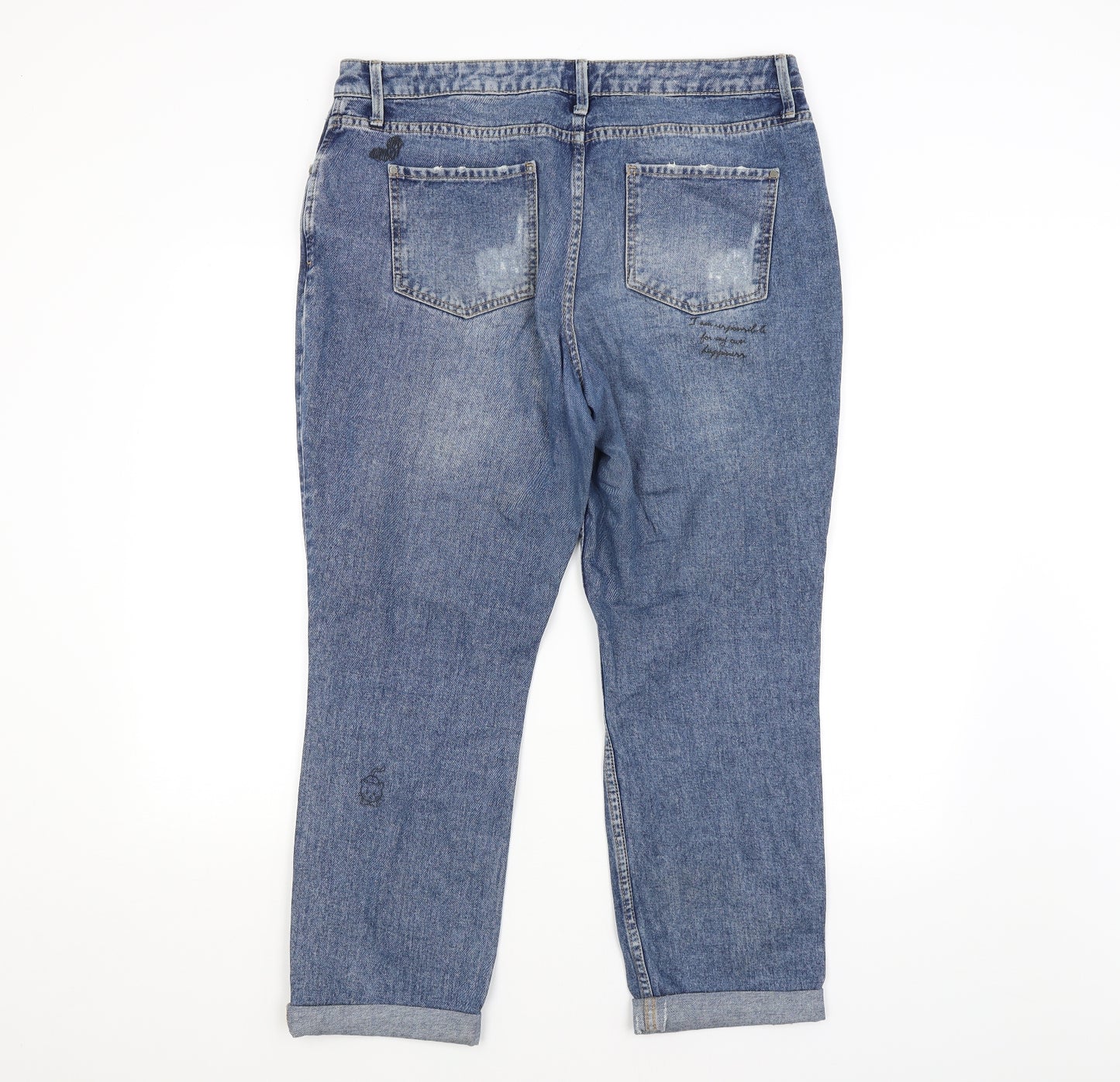 NEXT Womens Blue   Straight Jeans Size 16 L26 in
