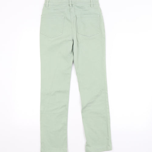 M&S Womens Green   Straight Jeans Size 8 L26 in