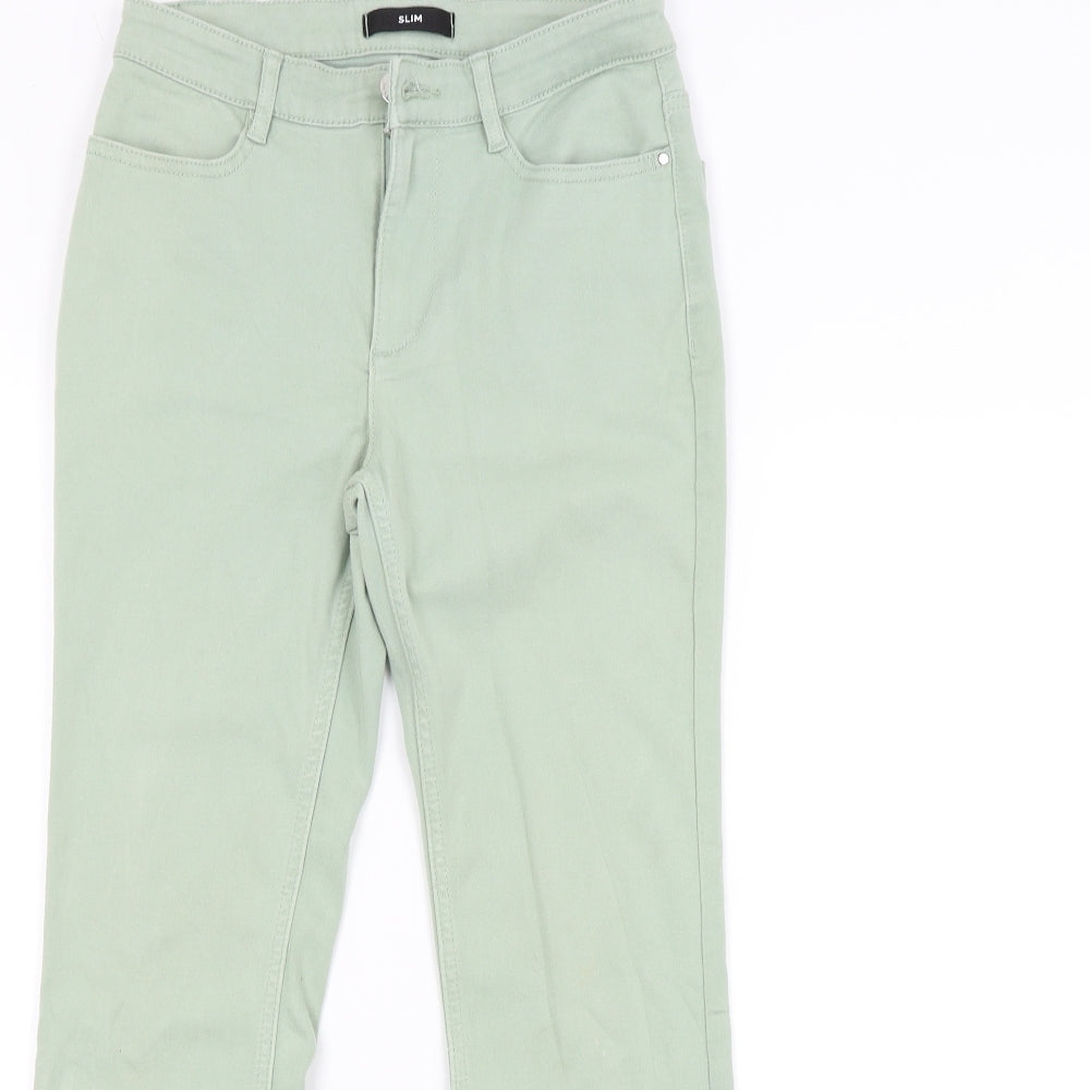 M&S Womens Green   Straight Jeans Size 8 L26 in