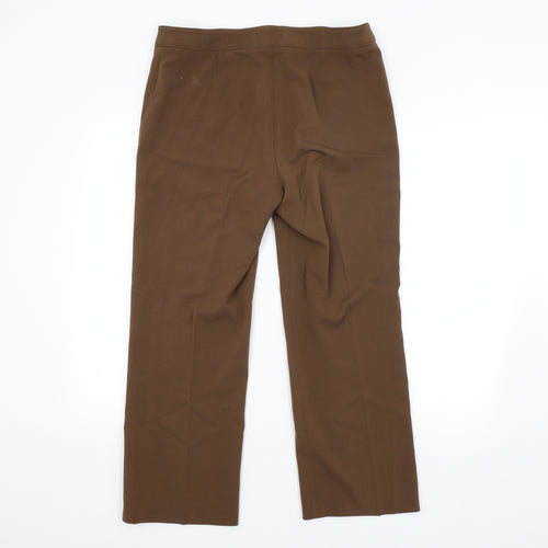 CC Womens Brown   Trousers  Size 14 L25 in