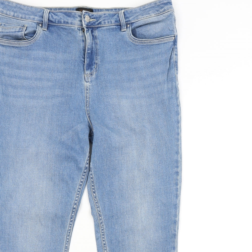 F&F Womens Blue   Straight Jeans Size 18 L26 in