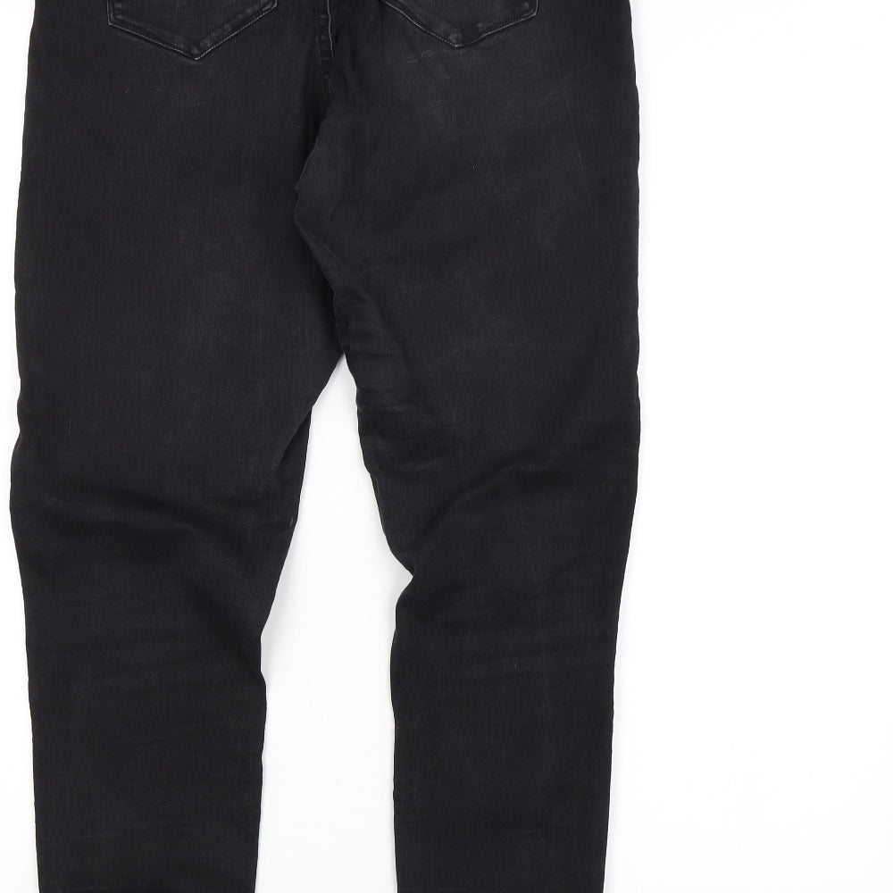DENIM CO. Womens Black   Straight Jeans Size 16 L29 in