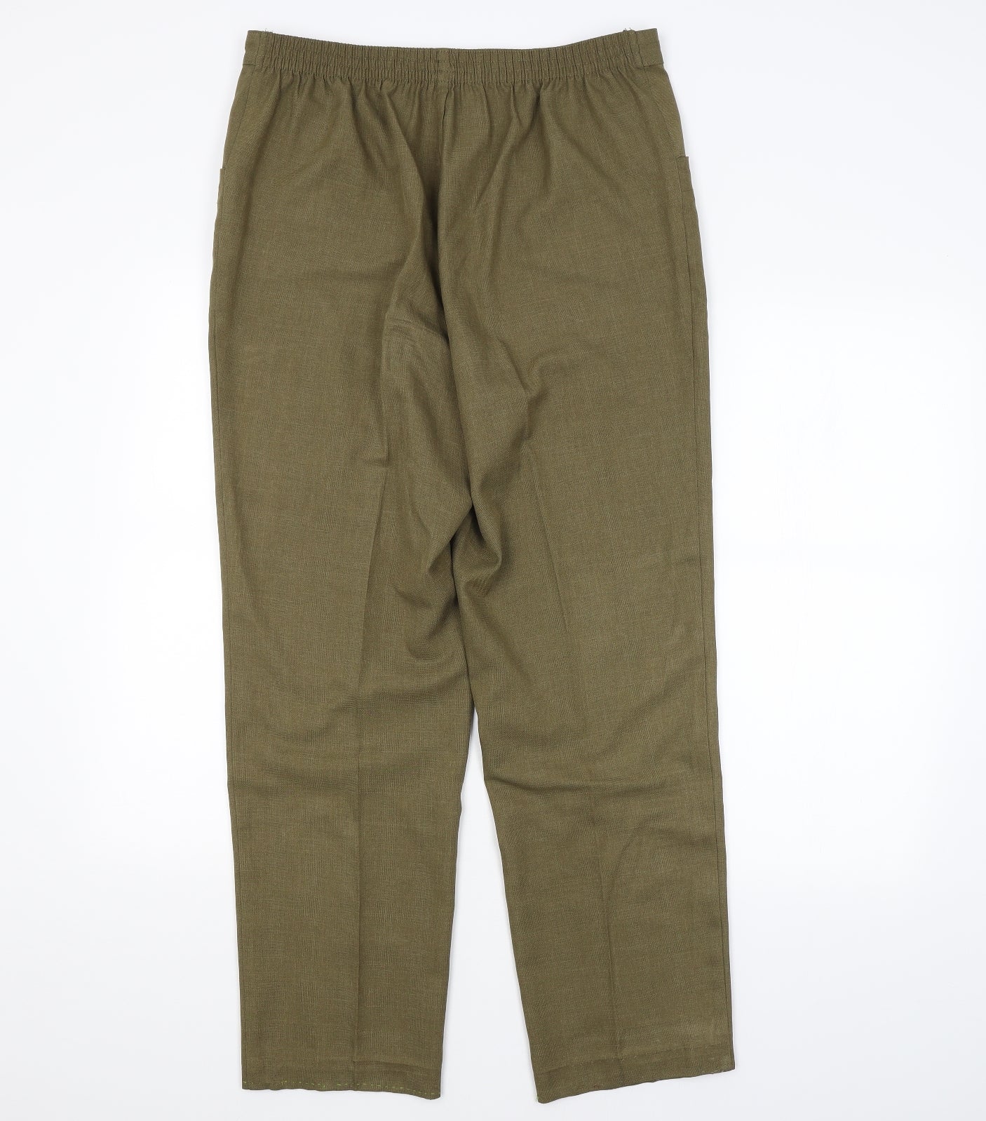 M&S Womens Green   Trousers  Size 14 L28 in