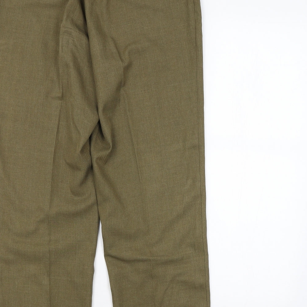 M&S Womens Green   Trousers  Size 14 L28 in