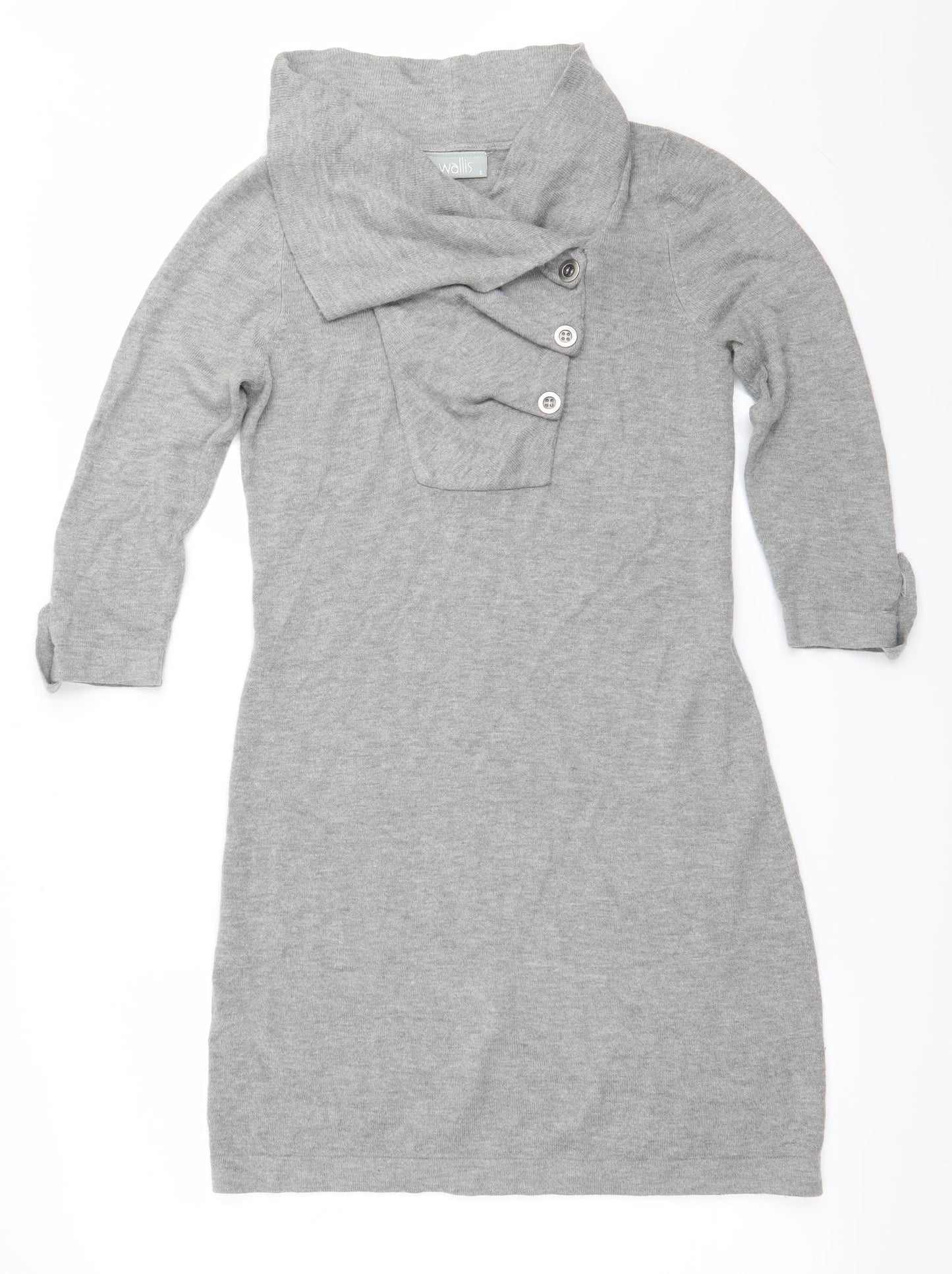 Wallis Womens Grey   Jumper Dress  Size 10
