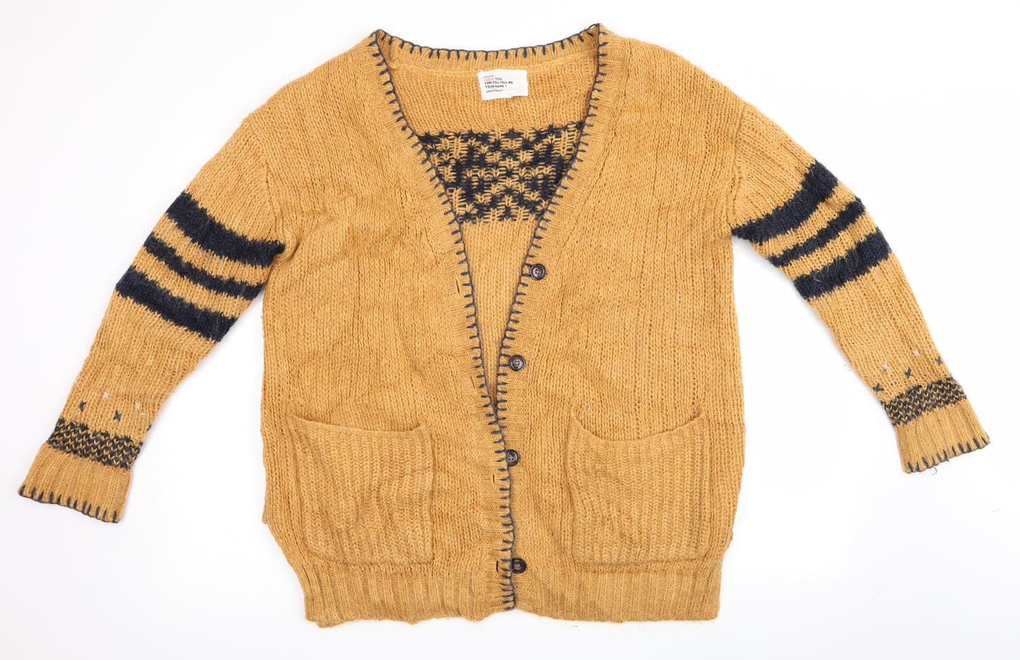 LEON & HARPER Womens Gold   Cardigan Jumper