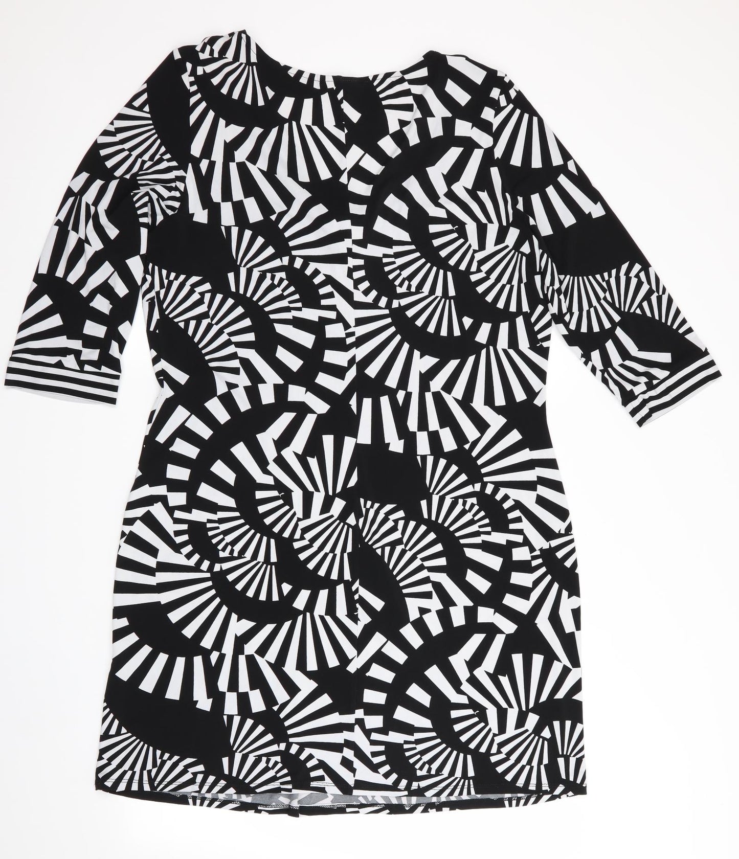 Wallis Womens Black Geometric  Bodycon  Size 20