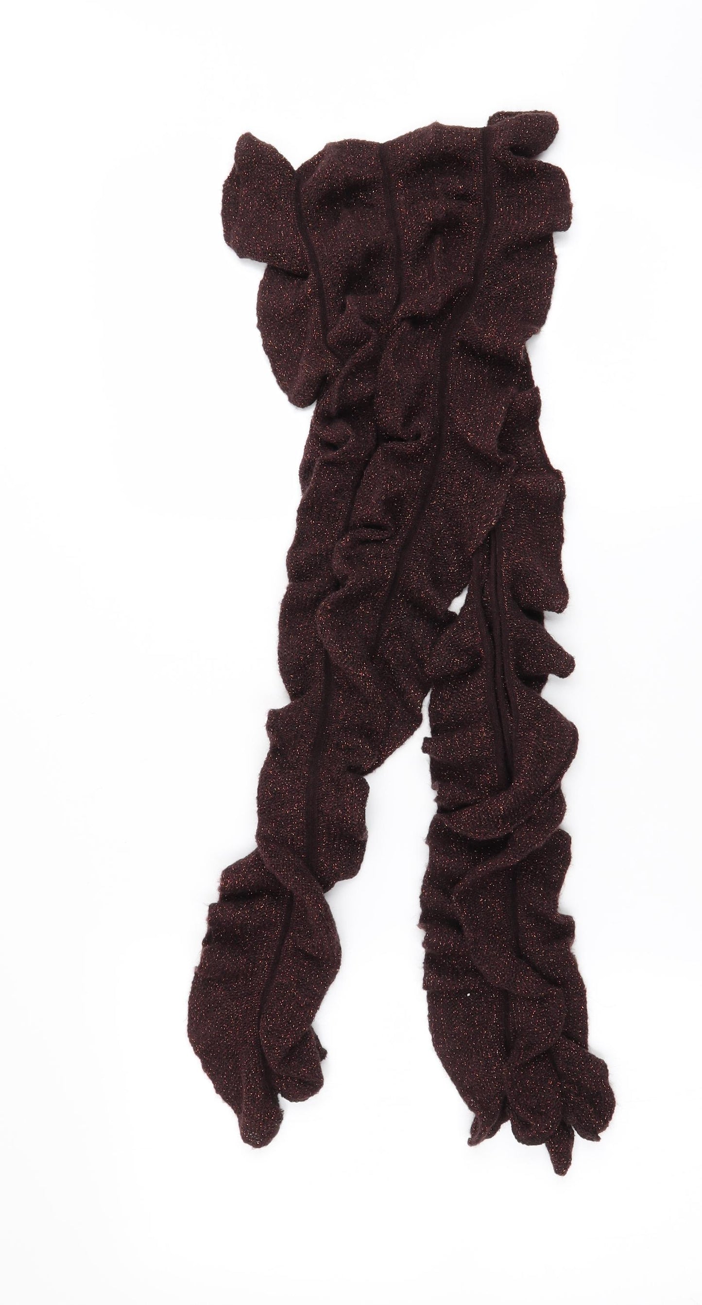 Preworn Womens Brown    Scarf   - Glitter effect,