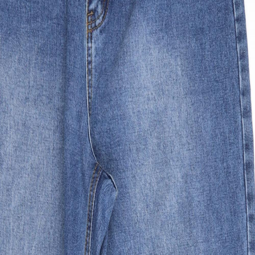 Boohoo Womens Blue   Tapered Jeans Size 14 L30 in