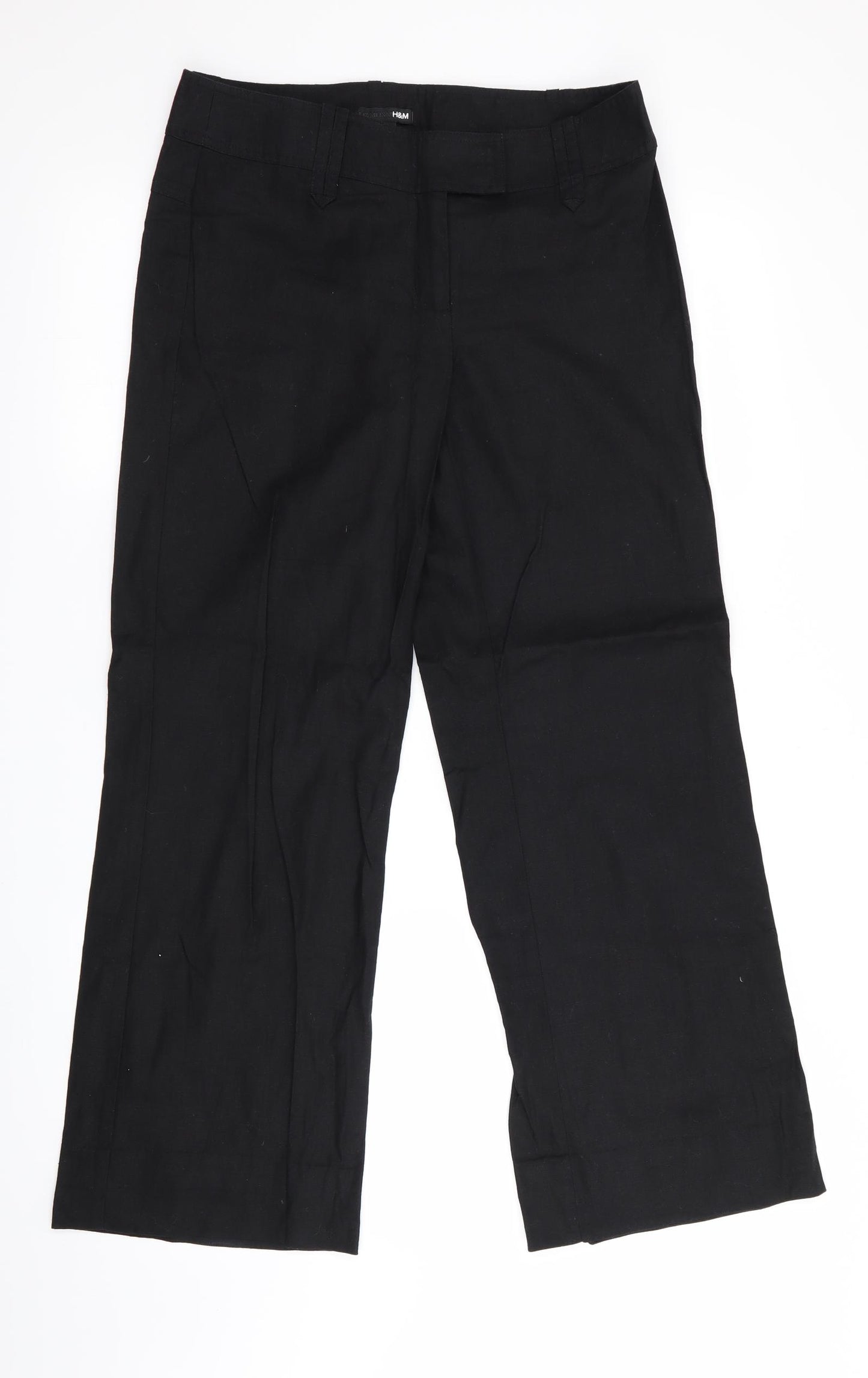 H&M Womens Black   Trousers  Size 10 L28 in