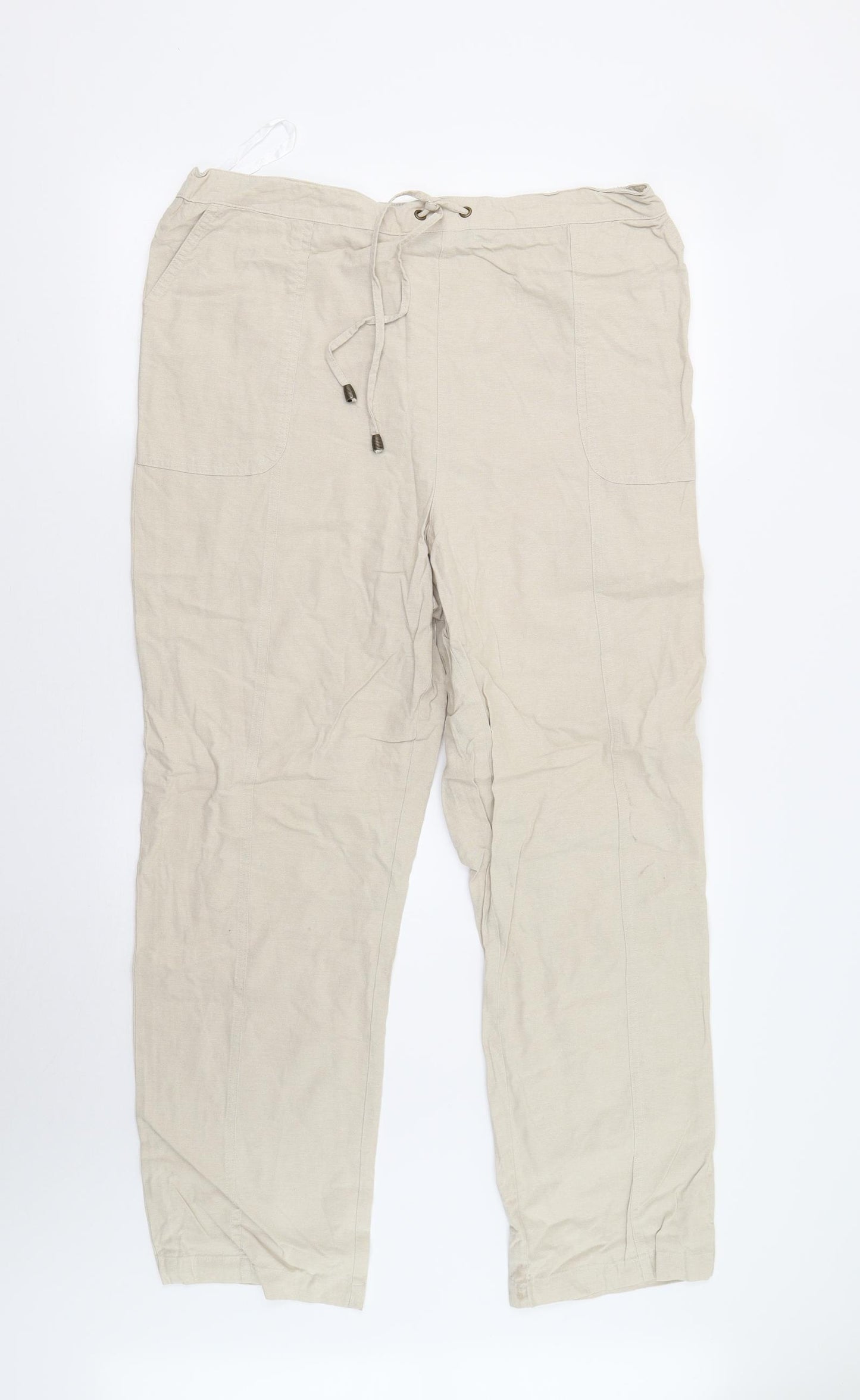 Isle Womens Beige   Trousers  Size 20 L29 in