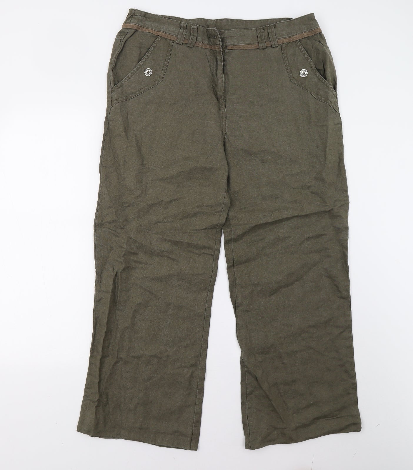 Maine Womens Green   Trousers  Size 14 L28 in