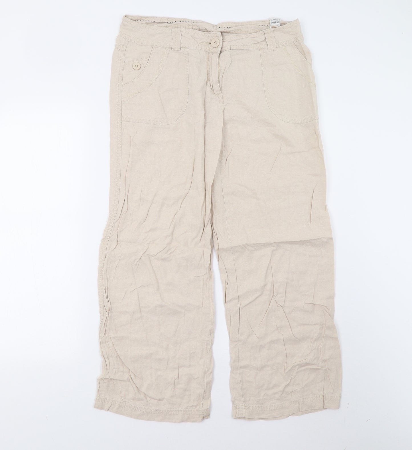 M&S Womens Beige   Trousers  Size 12 L27 in