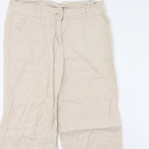 M&S Womens Beige   Trousers  Size 12 L27 in
