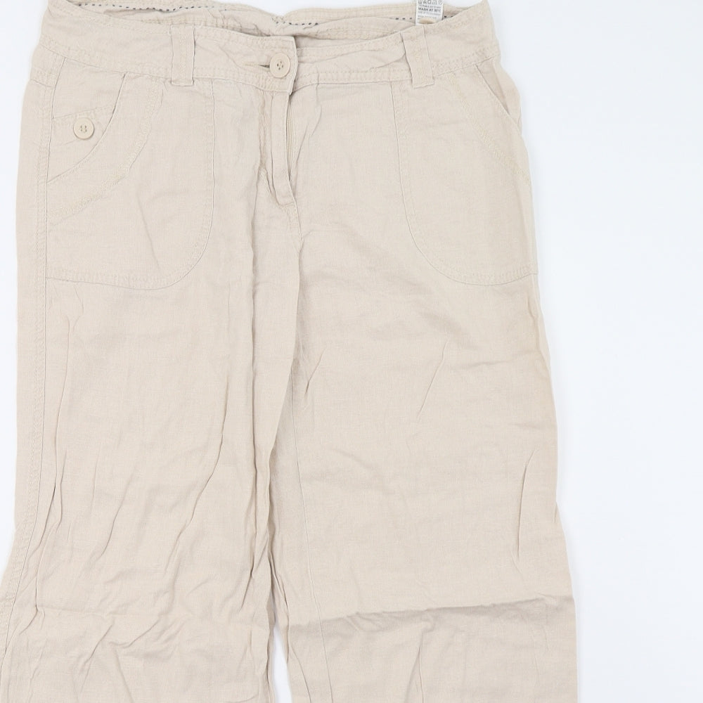 M&S Womens Beige   Trousers  Size 12 L27 in