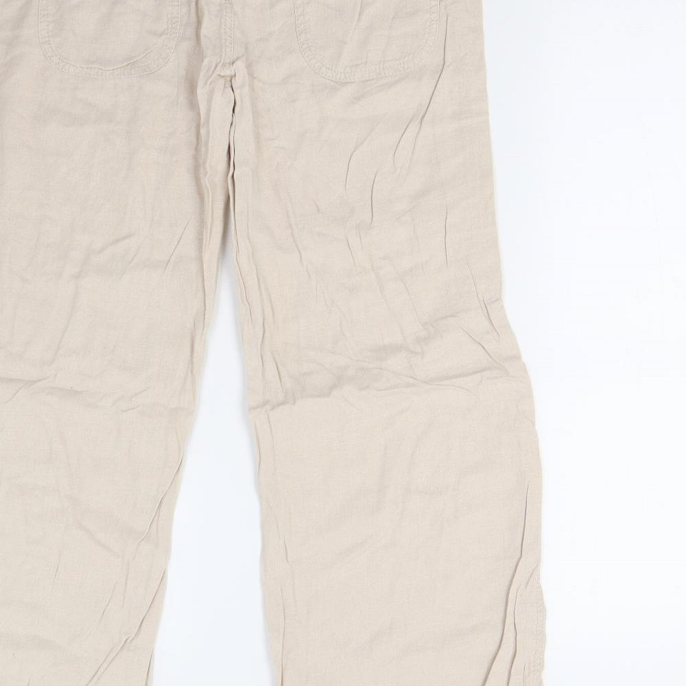 M&S Womens Beige   Trousers  Size 12 L27 in