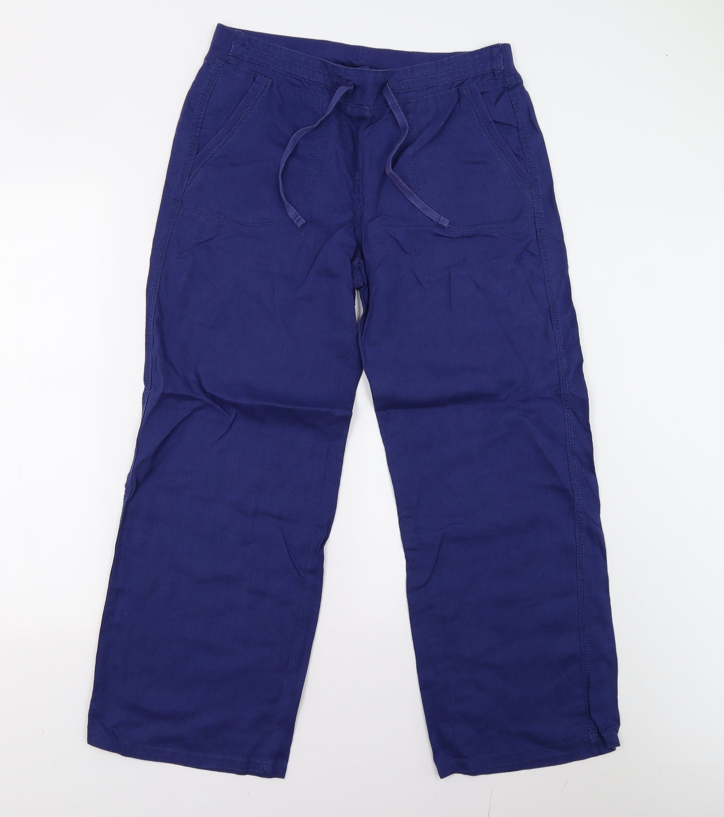 M&S Womens Blue   Trousers  Size 12 L27 in - Short