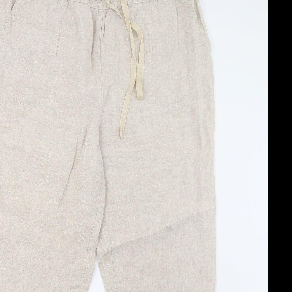 M&S Womens Beige   Trousers  Size 16 L26 in