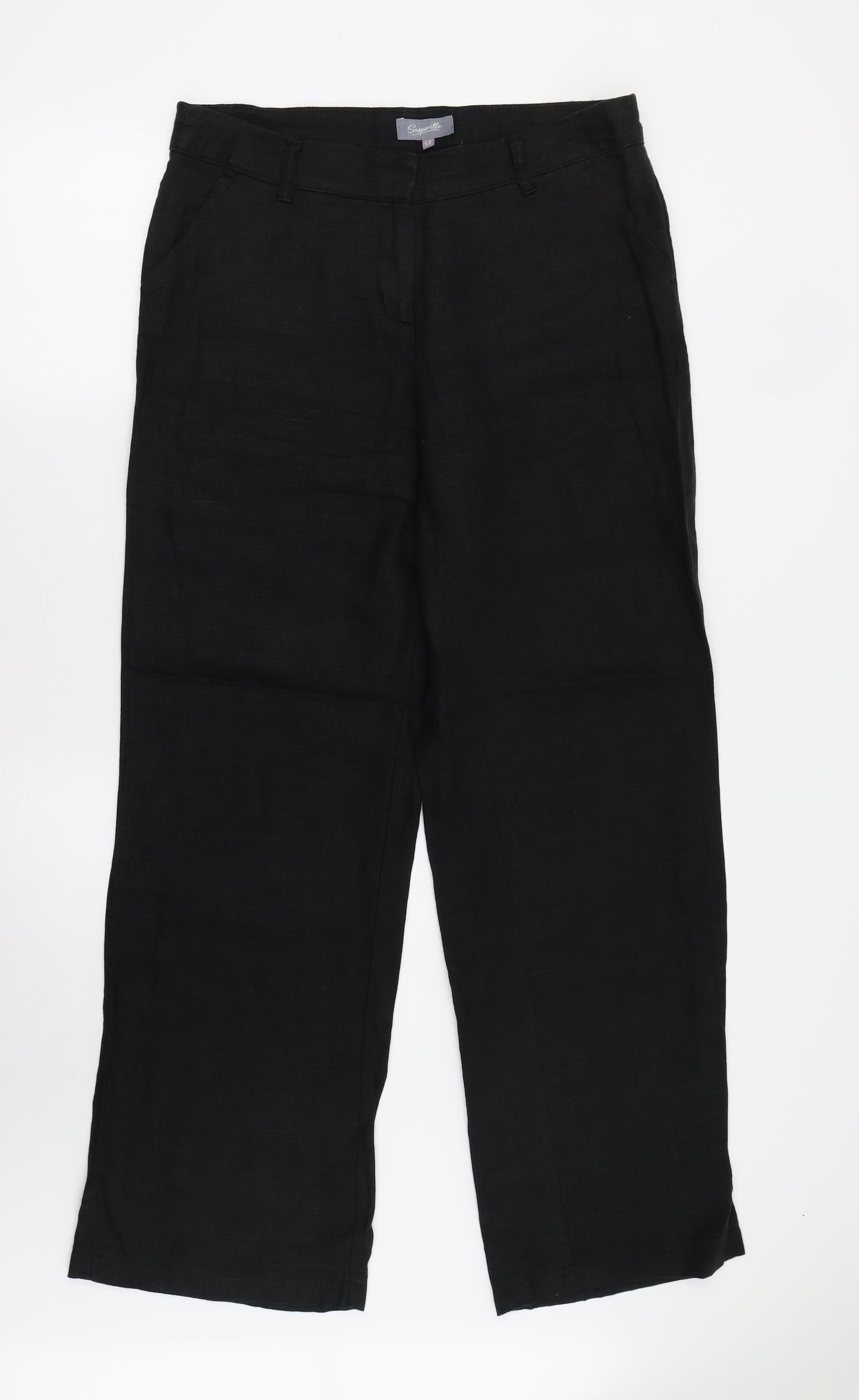 Sasperilla Womens Black   Trousers  Size 12 L33 in