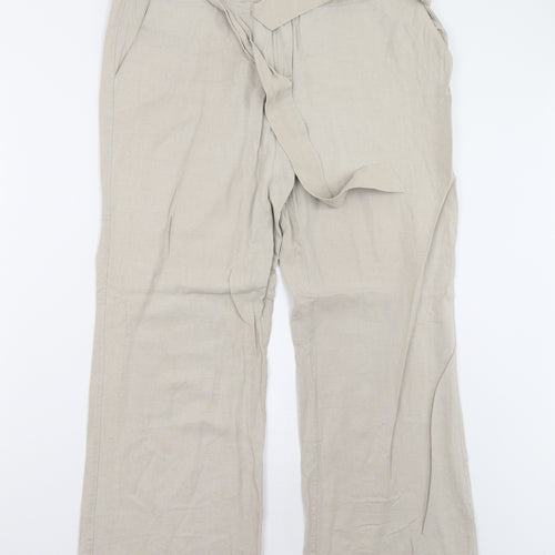 Principles Petite Womens Beige   Trousers  Size 16 L27 in