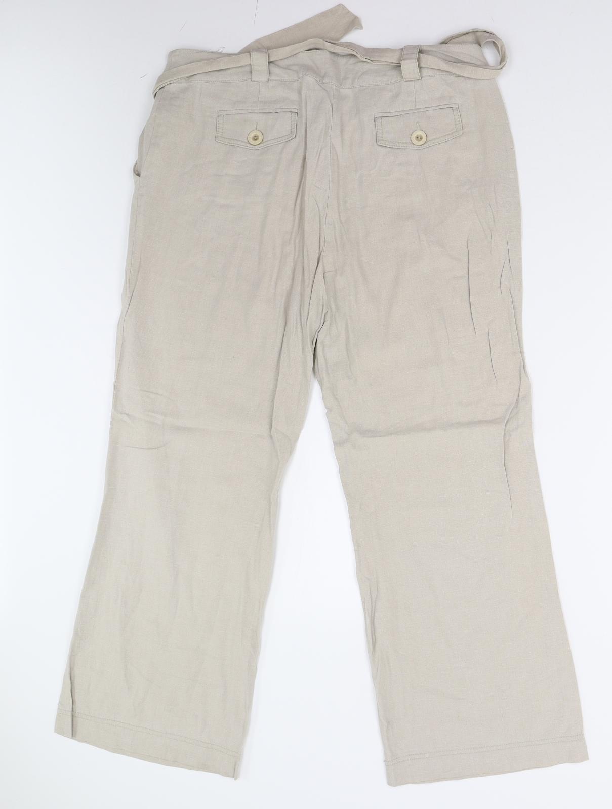 Principles Petite Womens Beige   Trousers  Size 16 L27 in