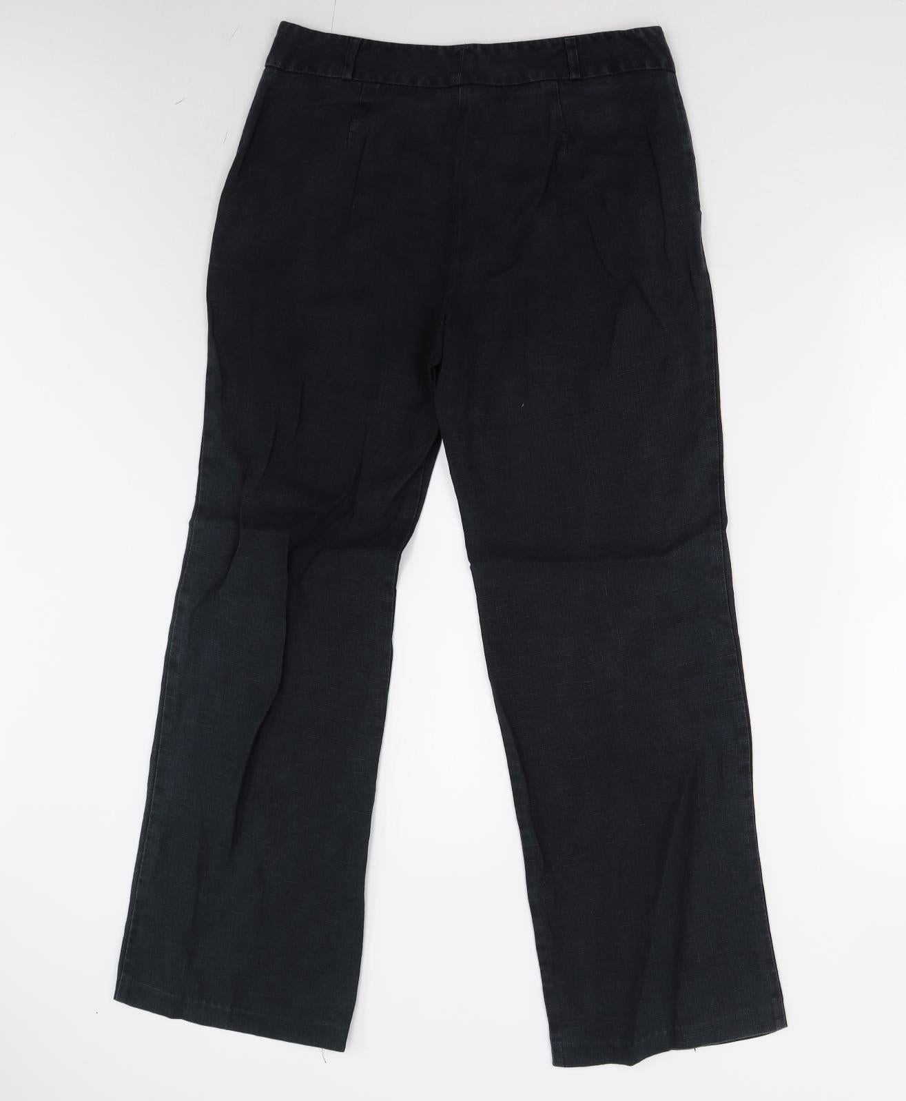 M&S Womens Black   Trousers  Size 10 L29 in