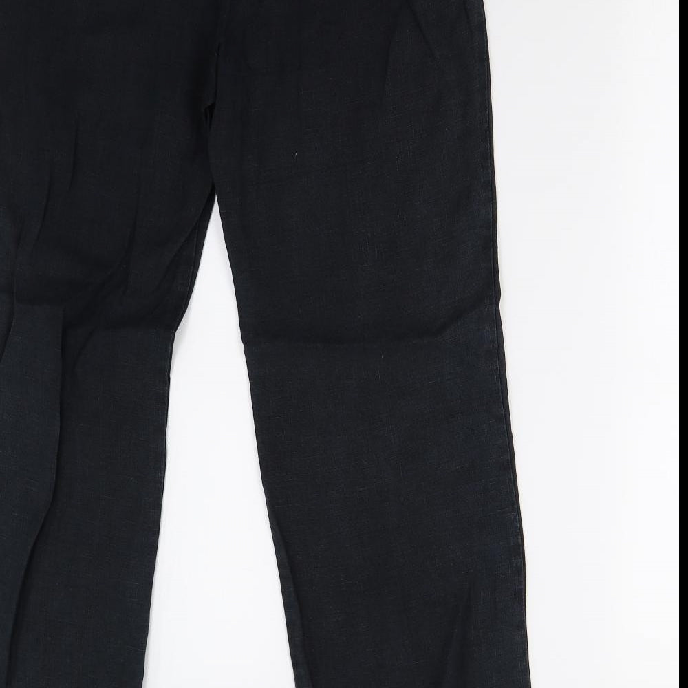 M&S Womens Black   Trousers  Size 10 L29 in