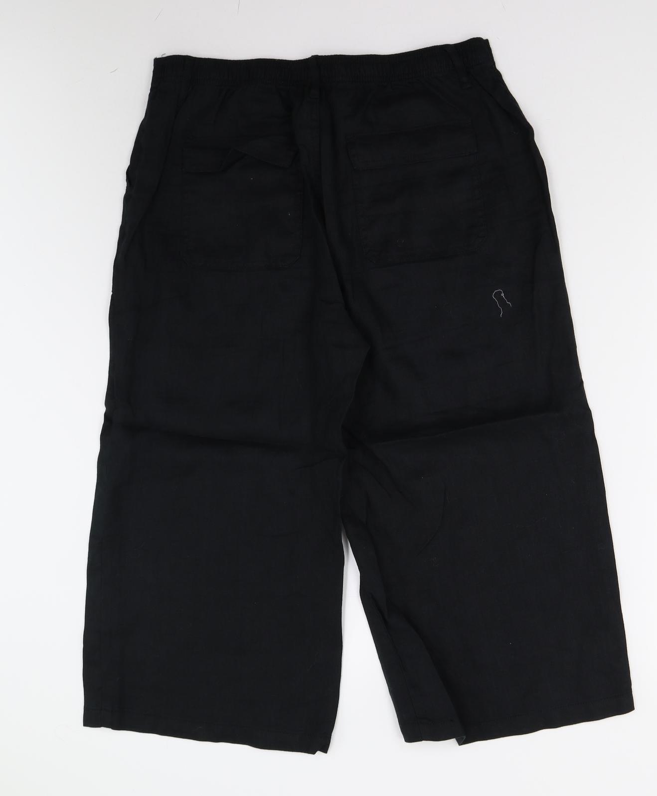 M&S Womens Black   Trousers  Size 14 L20 in - Short