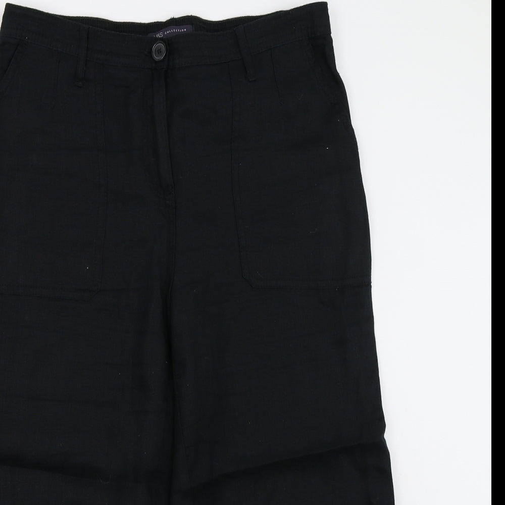 M&S Womens Black   Trousers  Size 14 L20 in - Short