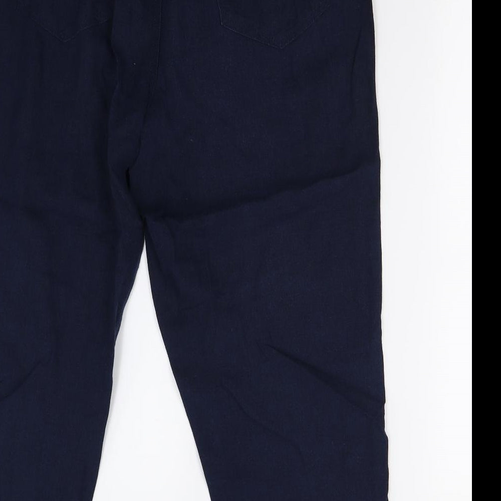 M&S Womens Blue   Trousers  Size 16 L27 in