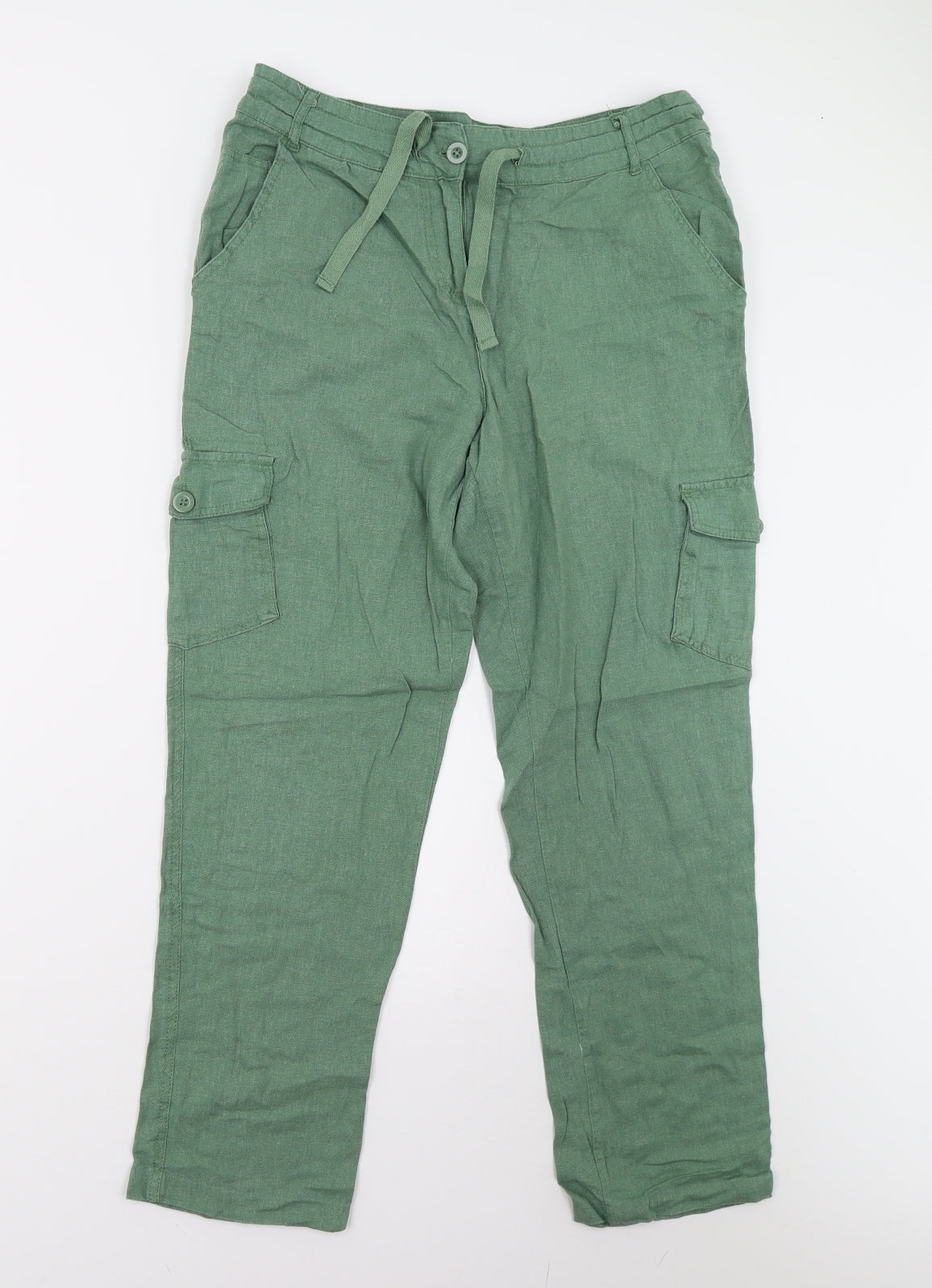 Peacocks Womens Green   Cargo Trousers Size 12 L27 in
