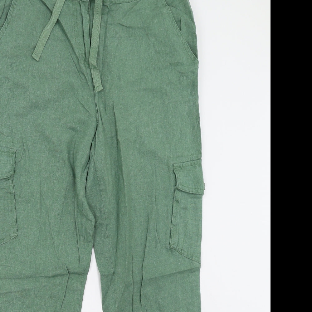 Peacocks Womens Green   Cargo Trousers Size 12 L27 in