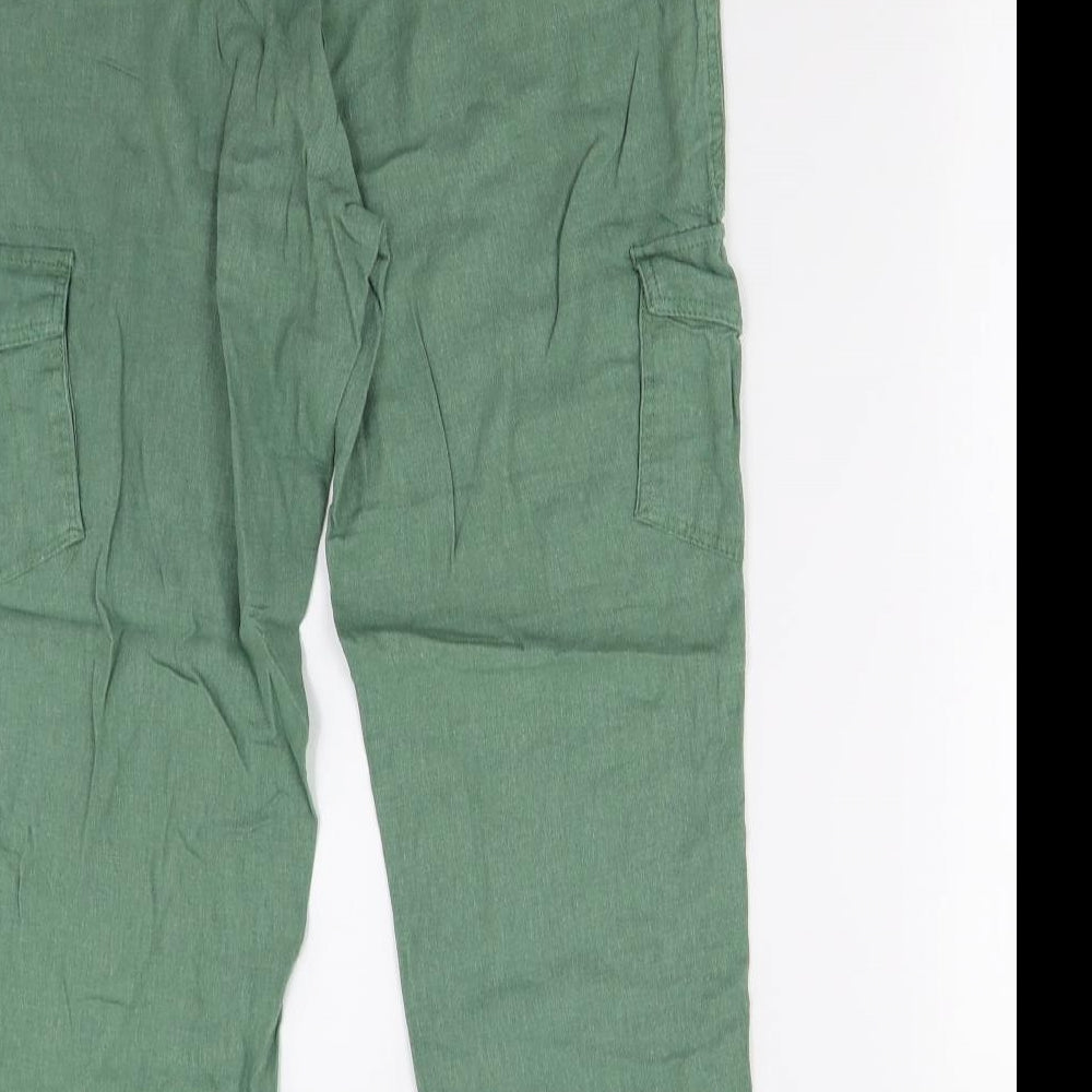 Peacocks Womens Green   Cargo Trousers Size 12 L27 in