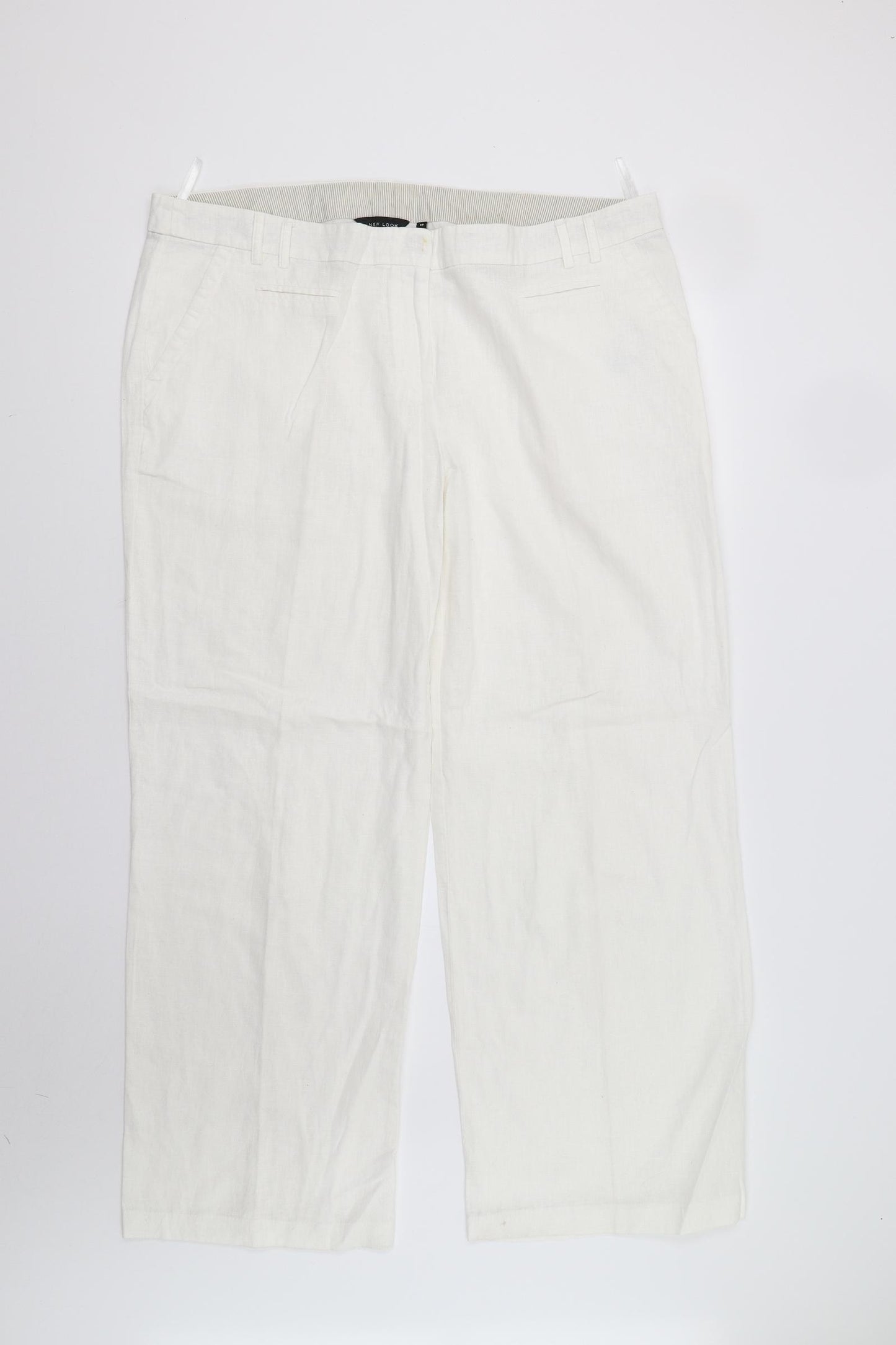 New Look Womens White   Trousers  Size 16 L30 in