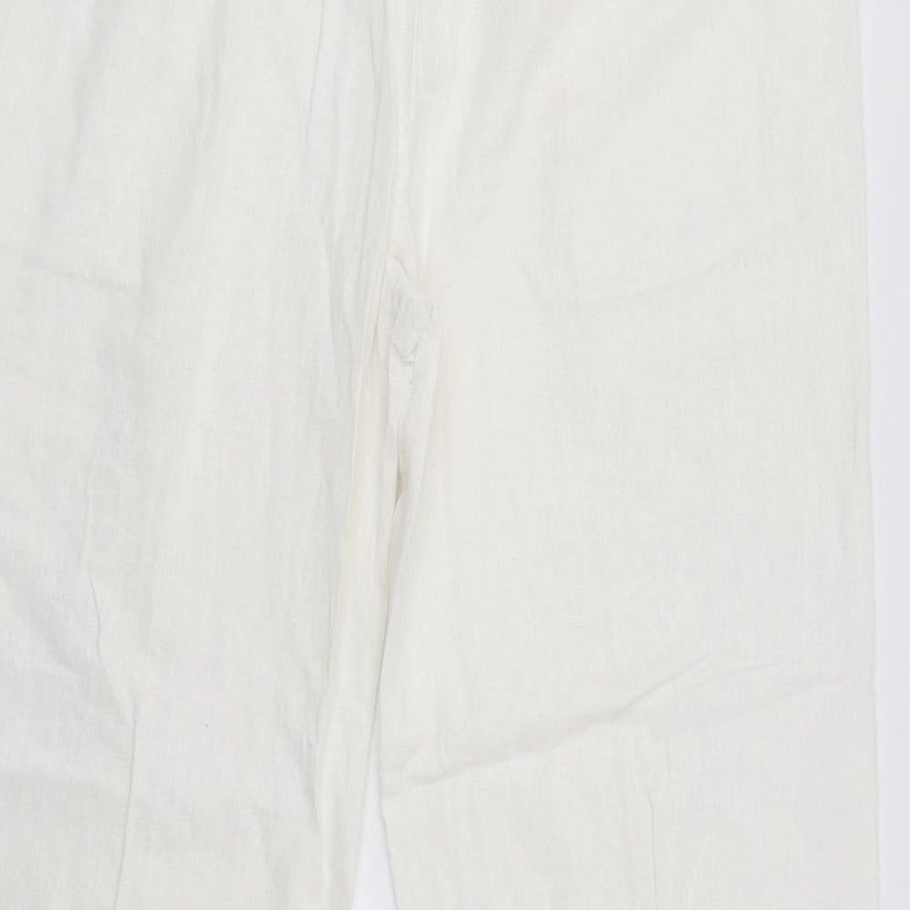 New Look Womens White   Trousers  Size 16 L30 in