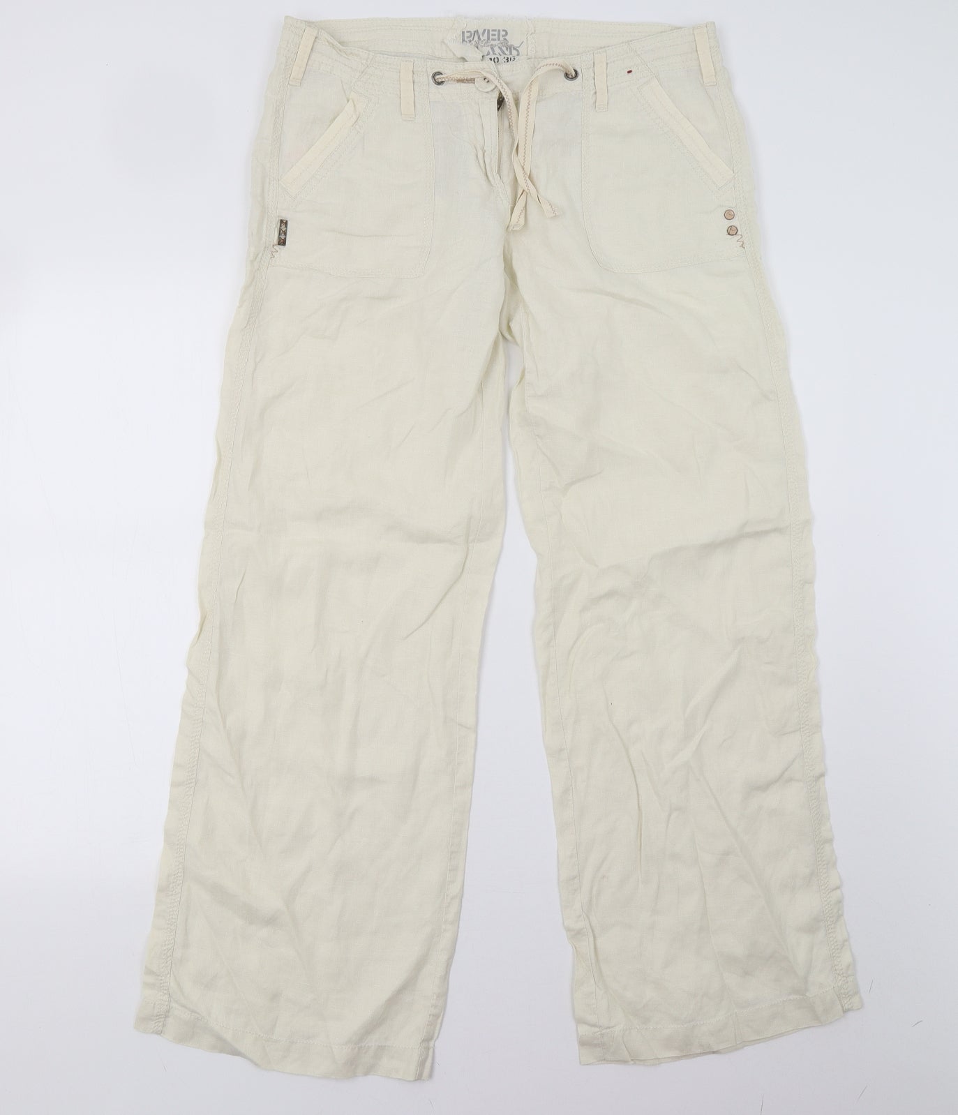 River Island Womens Ivory   Trousers  Size 10 L30 in