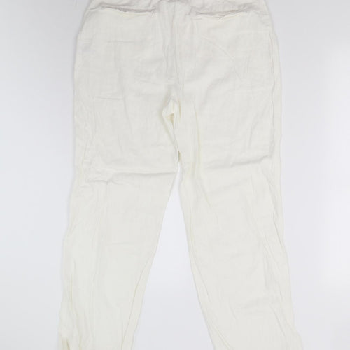 Matalan Womens White   Trousers  Size 12 L27 in