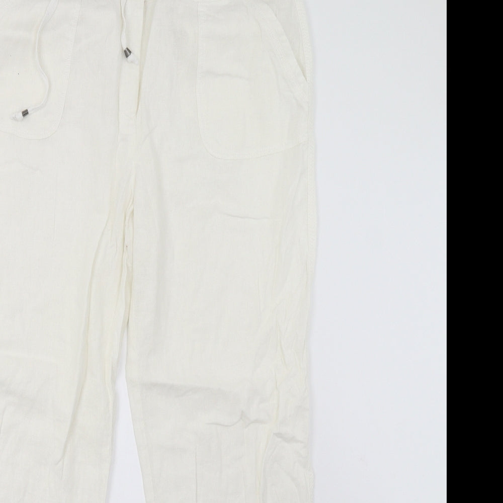 Matalan Womens White   Trousers  Size 12 L27 in