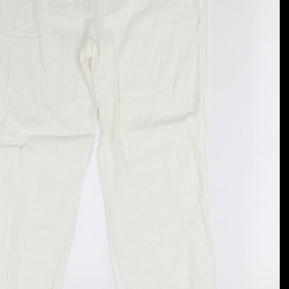 Matalan Womens White   Trousers  Size 12 L27 in