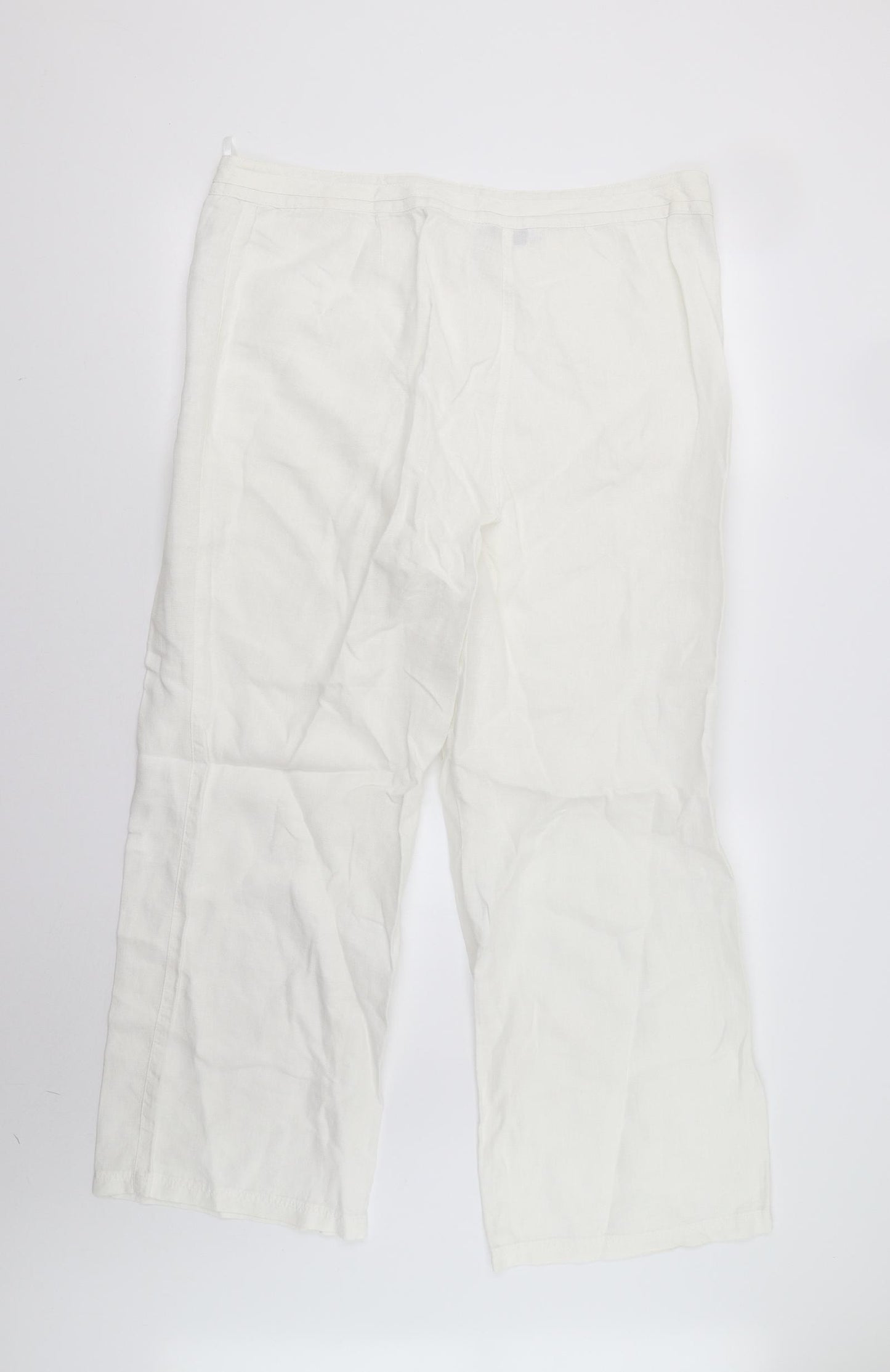 EAST Womens White   Trousers  Size 16 L28 in
